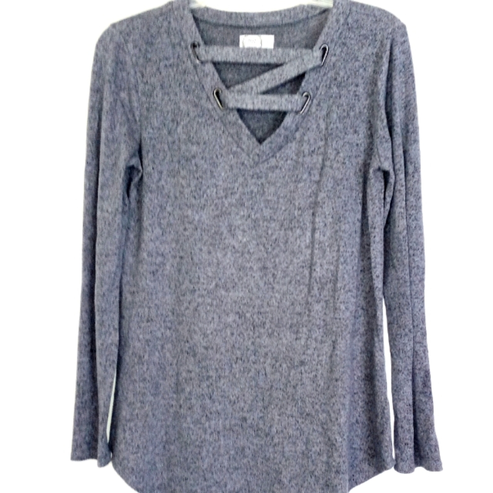 Maurices 24/7 gray women's long sleeve top size S